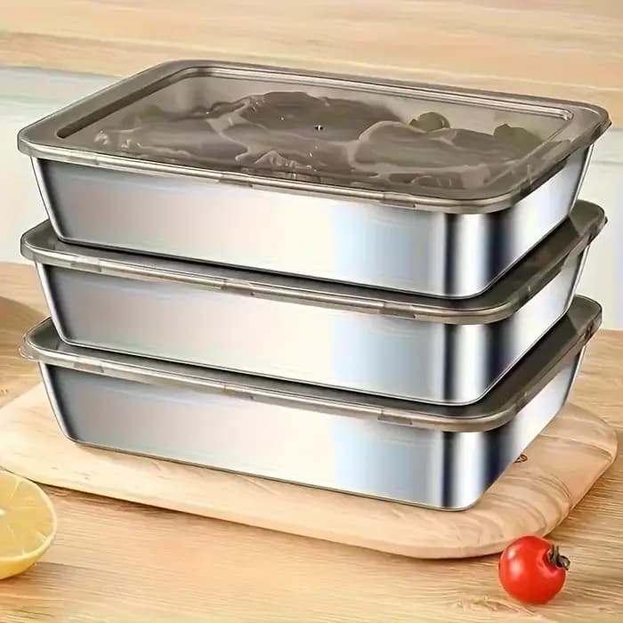 Ensemble de contenants alimentaires en acier inoxydable