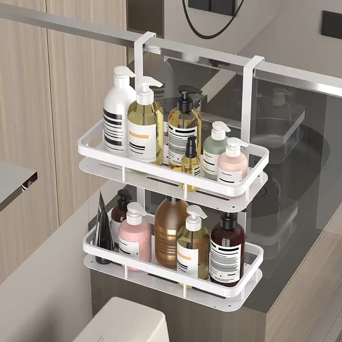 Support de rangement à crochet arrière pour salle de douche