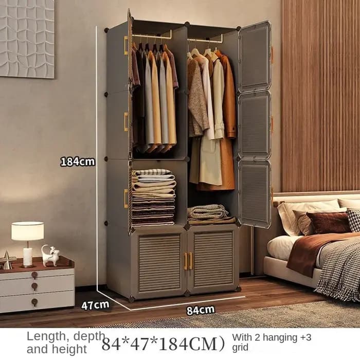 Armoire de Rangement Pliable et Anti-Poussière