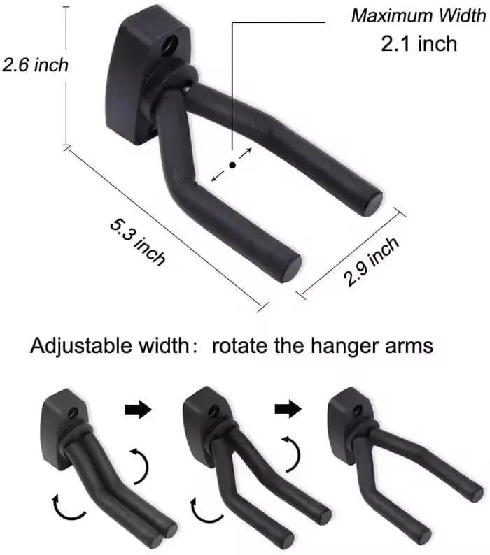 JEHolder-Crochet de support mural pour guitares