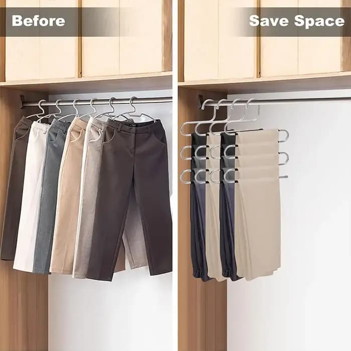 Porte-pantalon en acier inoxydable 1/2/3 pièces