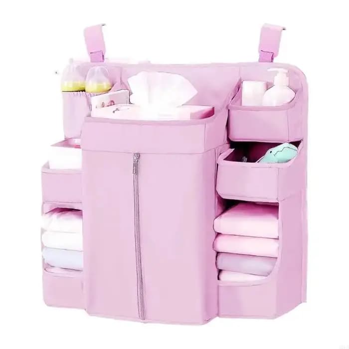 Rangement lit pour bébé moderne multiple conception poche sangles réglables organisateurs tissu doux A2ub