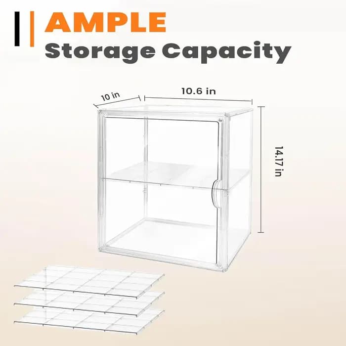 1 pièce, boîte de rangement pour pain transparente réglable à 4 niveaux