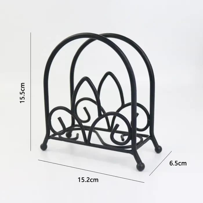 Porte-serviettes pour Table moderne en métal noir