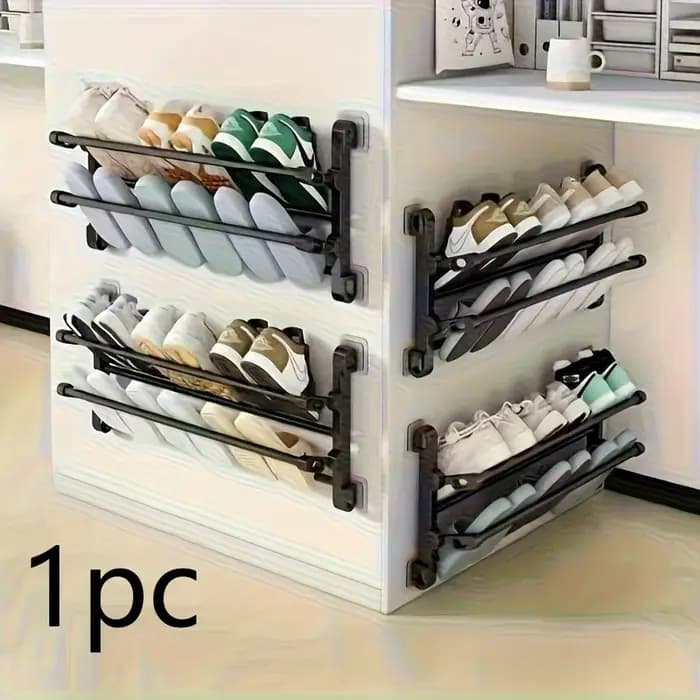 Nouvelle étagère à chaussures murale gain de place - Conception robuste multi-niveaux pour chaussure