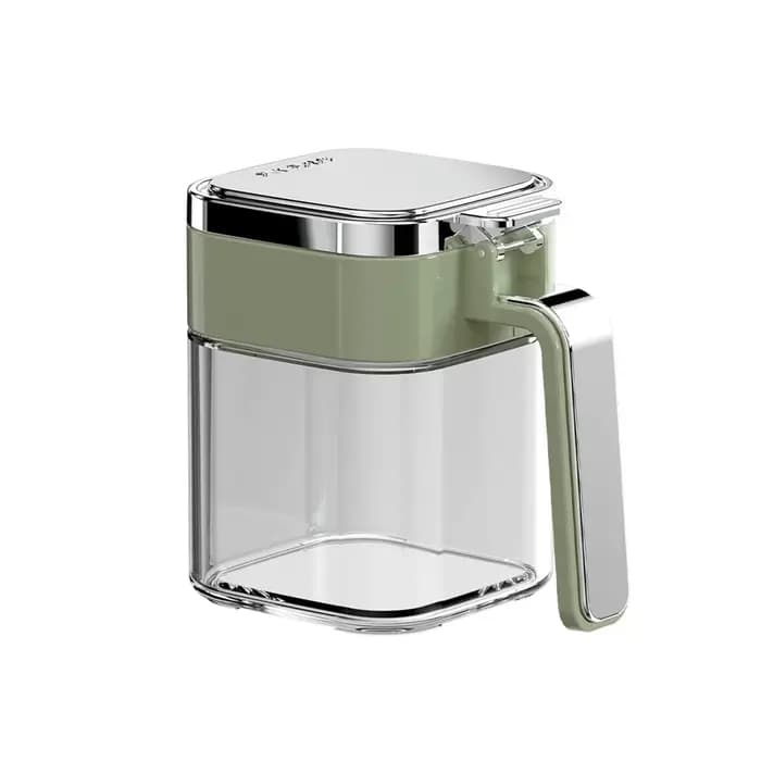 Boîte d'assaisonnement en verre Durable de 380ml, récipient à sel anti-fuite et anti-poussière, étan