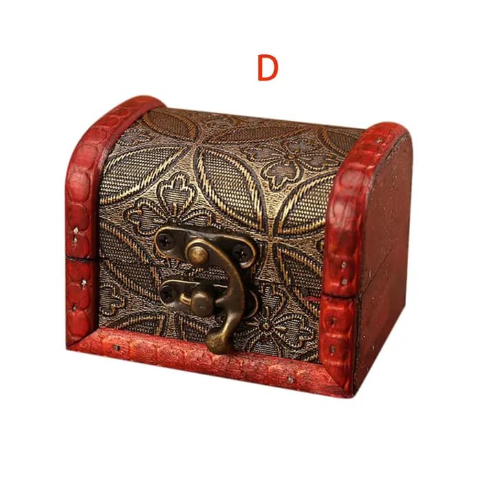 Boîte à bijoux Vintage en bois faite à la main