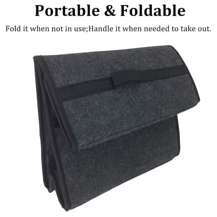 Sac de rangement de voiture, boîte de rangement de coffre, boîte de rangement en tissu feutré, sacs de conteneur de chargement automobile, sacs de rangement multi-poches, accessoires de voiture