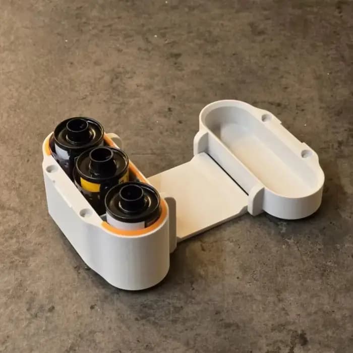 Boîte de rangement intégrée pour films, couvercle rabattable anti-poussière, boîte de voyage pour films 35 mm, boîte de protection légère anti-écrasement pour films
