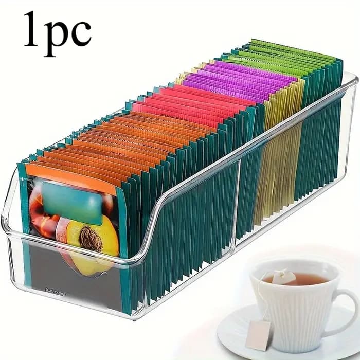 Boîte de rangement transparente pour sachets de thé