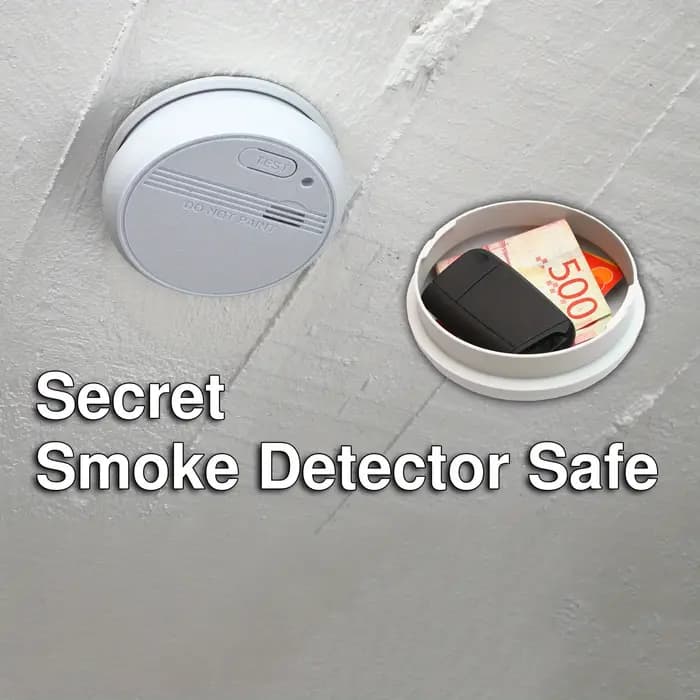 Boîte de rangement secrète dissimulée en forme de détecteur de fumée pour argent