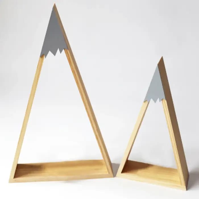 2 pièces/ensemble décor à la maison Style nordique pour chambre de bébé étagère murale bois neige mo