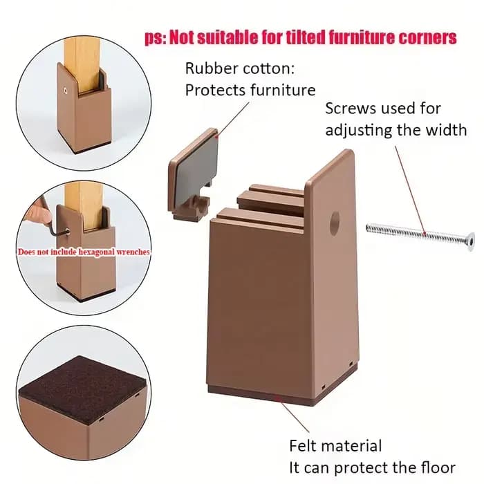 Repose-pieds réglables en hauteur pour tables et chaises