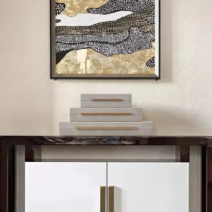 Boîte de rangement en cuir pour chambre à coucher