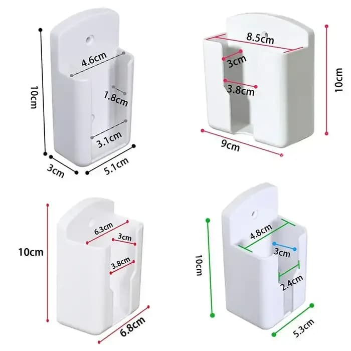 Étagère murale étagère de salle de bain universelle blanc climatiseur support de télécommande support de prise de poinçon mural