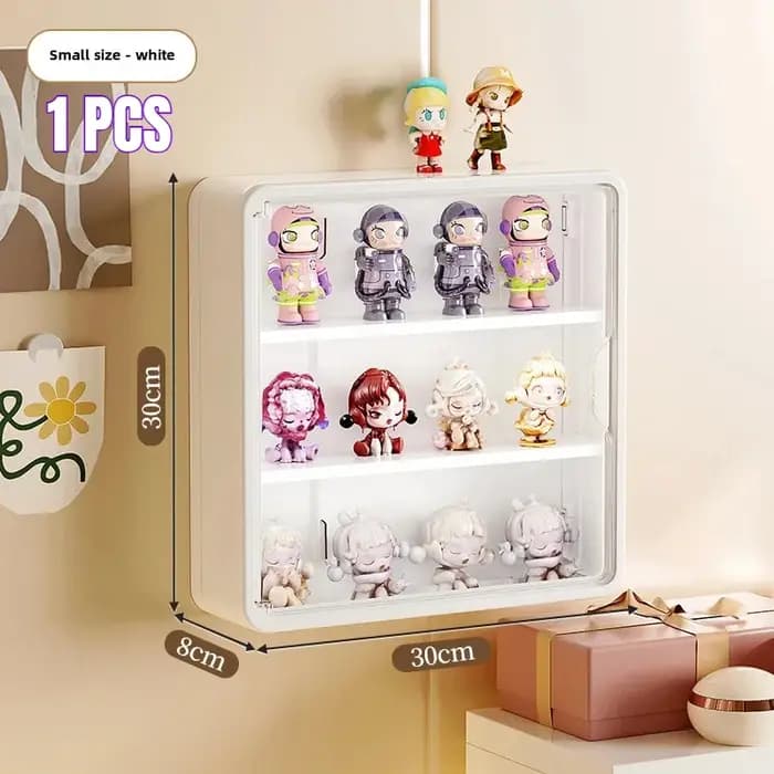 Boîte de rangement murale pour figurines d'action, présentoir magnétique à aspiration T1, boîte enne