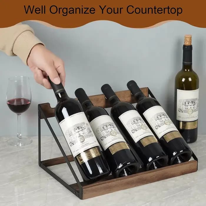 Casier à vin rouge en bois