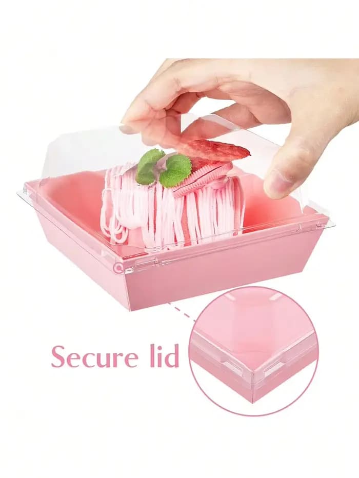 20 boîtes à desserts avec couvercles transparents