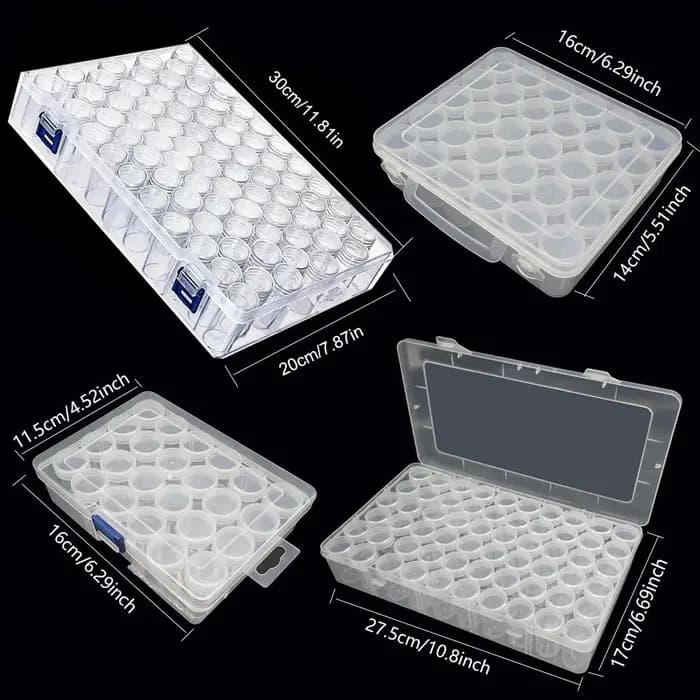 Bouteille de rangement de 24/30/48/60/80 perles