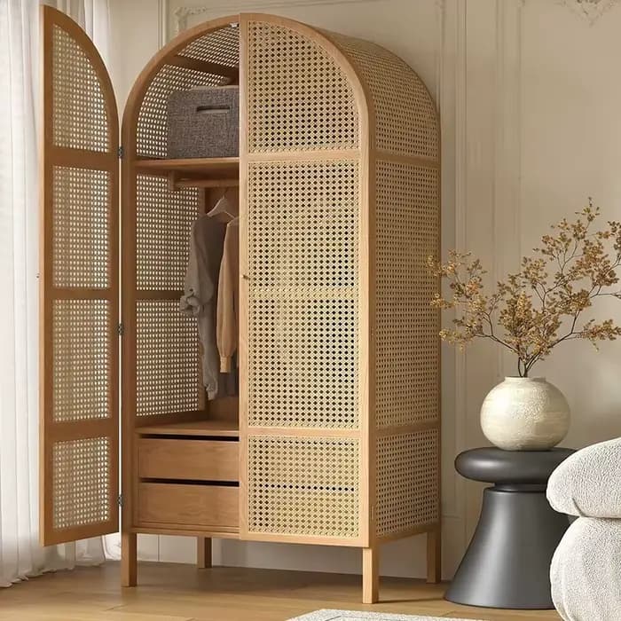 Armoires de chambre à coucher en bois vêtements femmes modernes