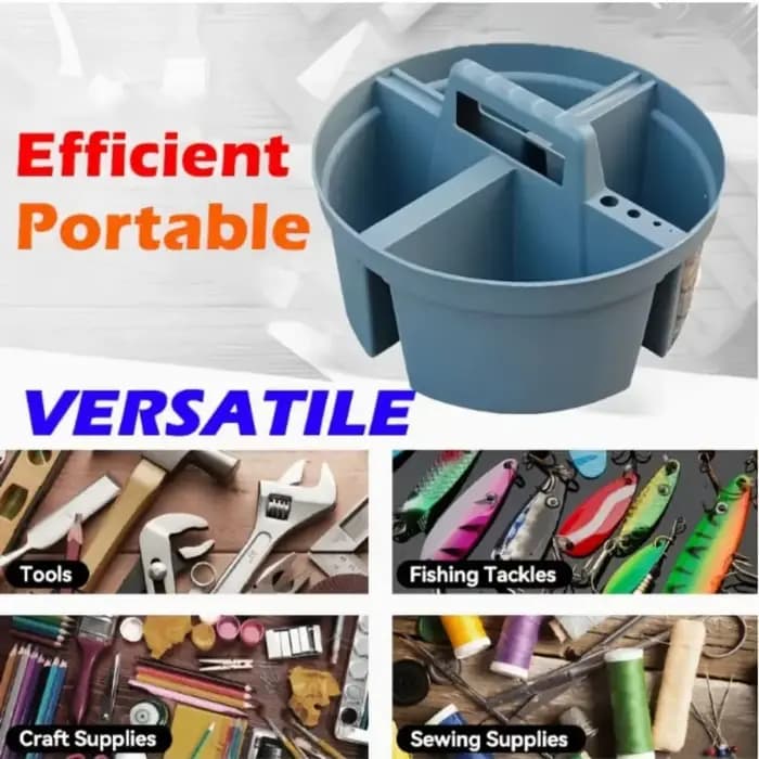 Boîte à outils en plastique à quatre compartiments