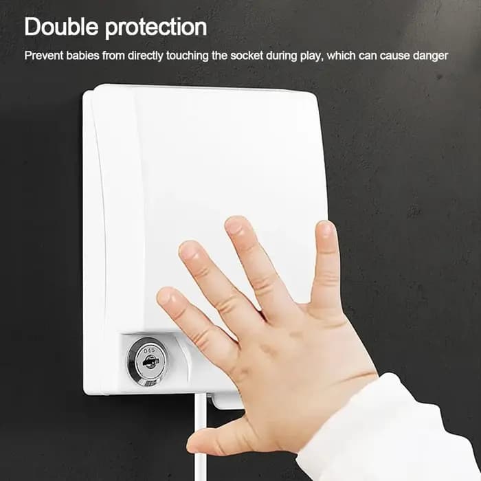 Boîte de prise étanche verrouillable avec clé pour la protection des prises électriques