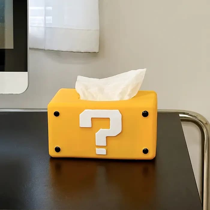 Boîte à mouchoirs créative en forme de point d'interrogation