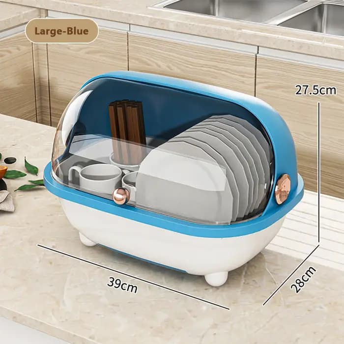 Armoire de séchage de vaisselle anti-poussière – Organisateur de cuisine peu encombrant avec drainage rapide