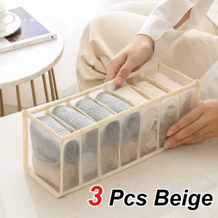 Ensemble de 3 pièces avec 7 compartiments pour ranger les sous-vêtements