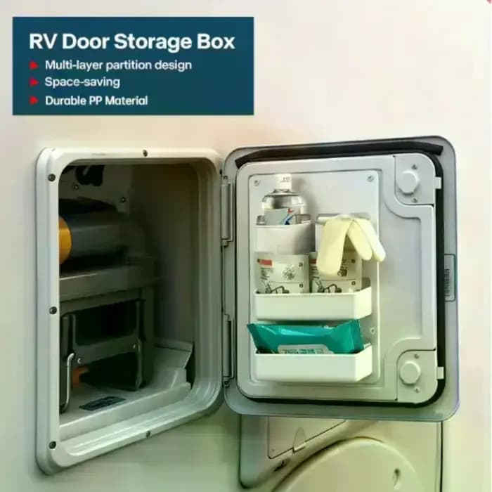 Poche de porte blanche efficace pour le rangement Kassett ; Conçu pour le compartiment des toilettes
