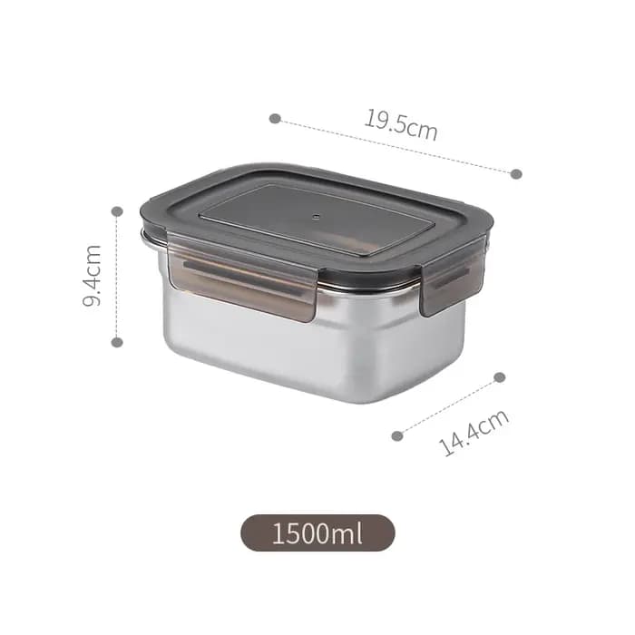 Boîte alimentaire hermétique en acier inoxydable 304, boîte à lunch portable, boîte de conservation