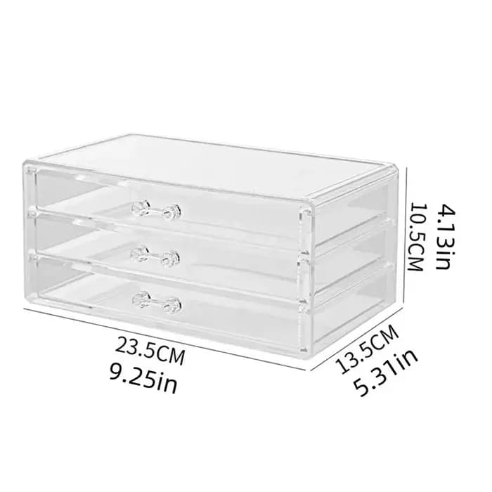 Boîte de rangement transparente en acrylique pour cosmétiques