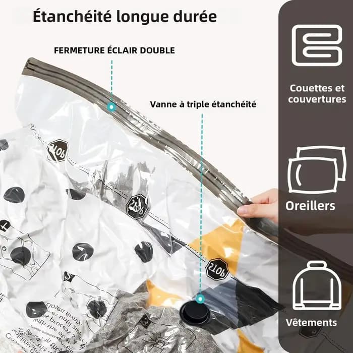 Sacs de rangement sous vide pour vêtements