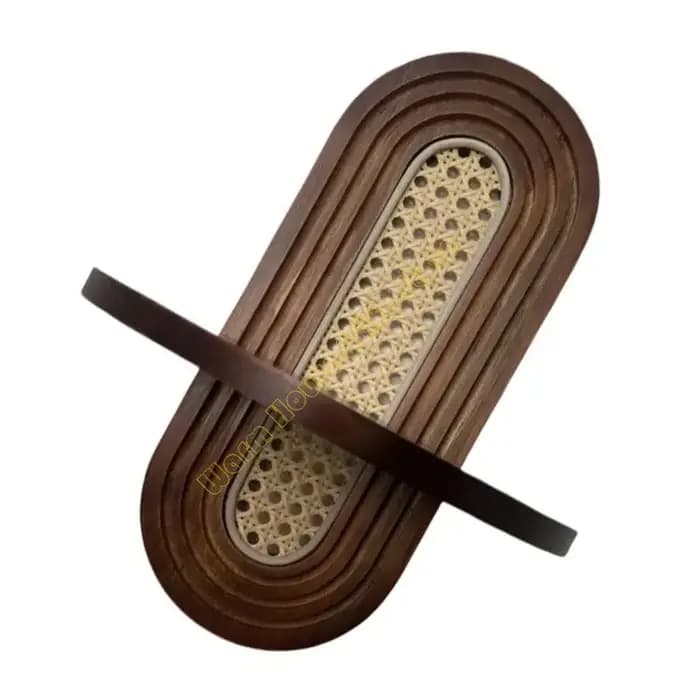 Décorts muraux d'étagère en bois naturel avec rack rangement
