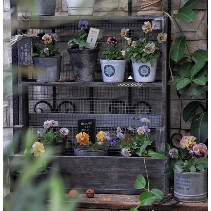 Armoire murale Vintage américaine en bois massif