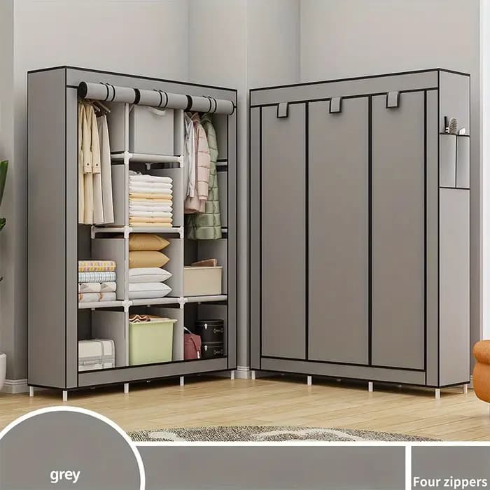 Grande armoire anti-poussière, armoire sur pied en tissu, organisateur multicouche, placard de grande capacité, rangement pour chambre à coucher
