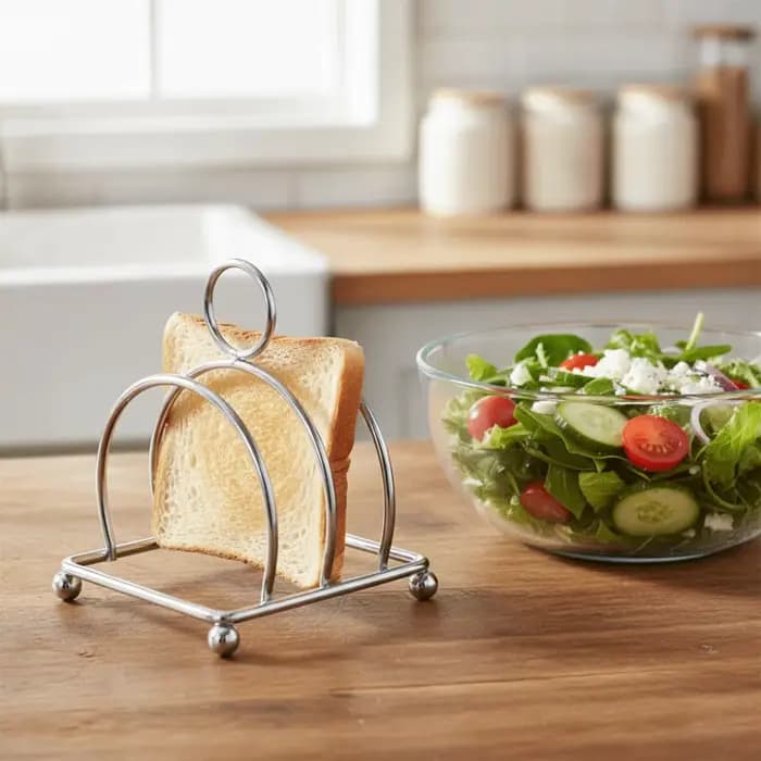 Support à pain en acier inoxydable multifonctionnel pour présentation alimentaire