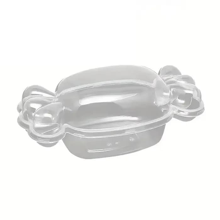 Lot de 10 boîtes à gâteaux transparentes en forme de bonbon, boîtes à dessert hermétiques en plastiq