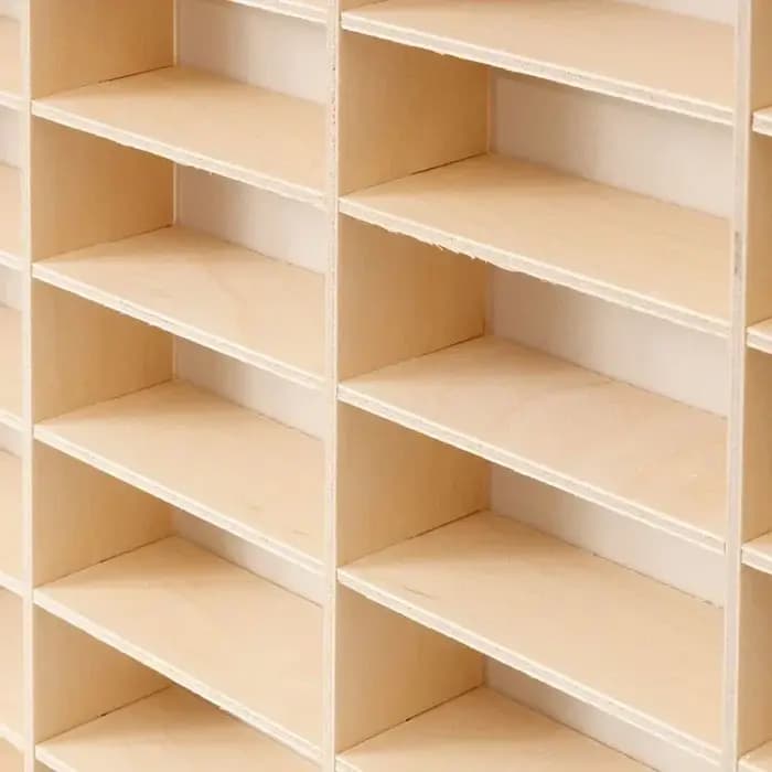 Boîte de rangement et de présentation multi-compartiments en bois
