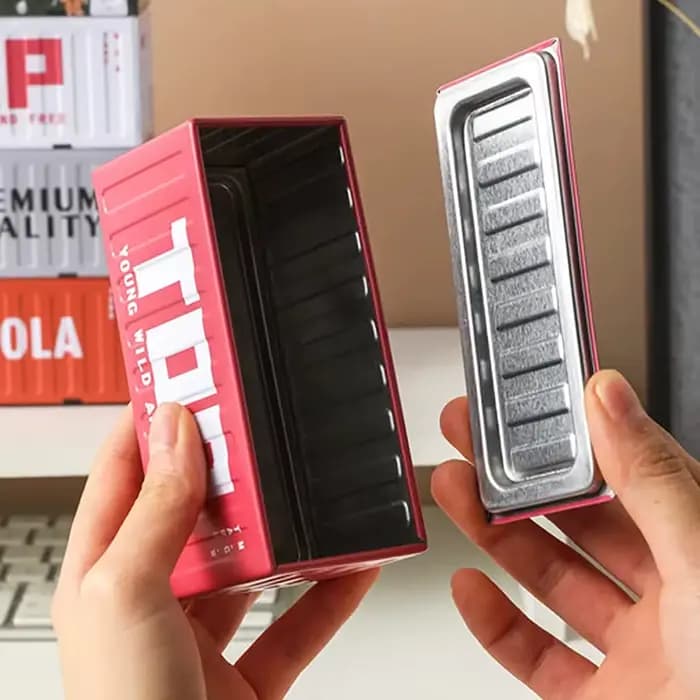 Conteneur de rangement en fer Compact, organisateur de bureau créatif, Tube de fournitures de bureau, organisateur de bureau, boîte en métal, Mini conteneur 