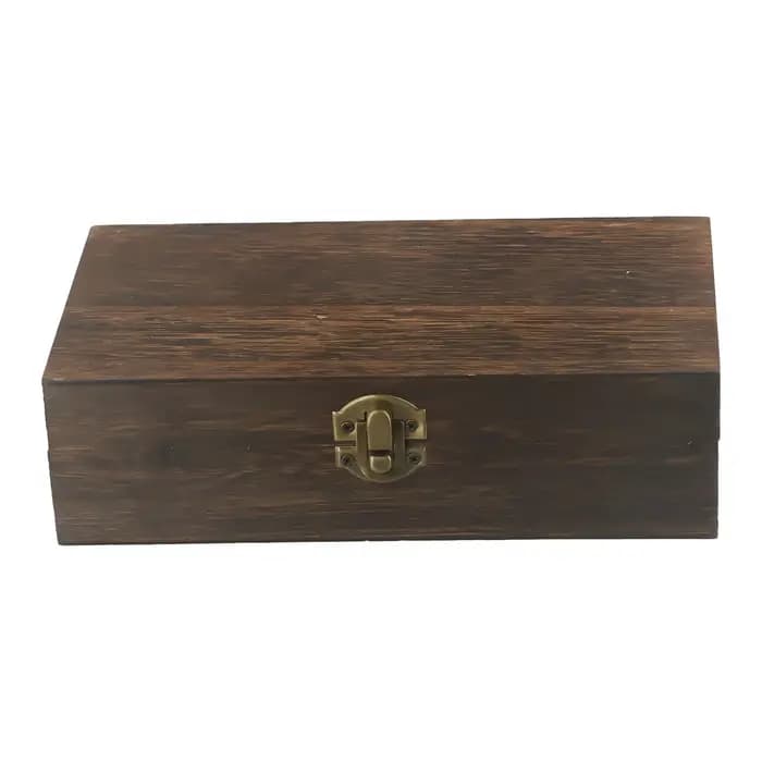 Boîte de rangement rectangulaire en bois pour magasin de thé