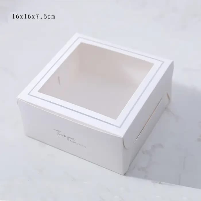 Boîte d'emballage en carton avec fenêtre pour gâteaux, emballage décoratif pour strass, bonbons et m