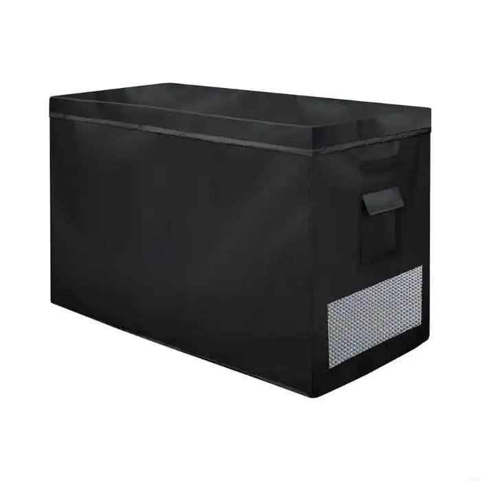 Housse imperméable anti-poussière pour congélateur coffre 14 à 16 pieds cubes avec ventilation à double fermeture éclair