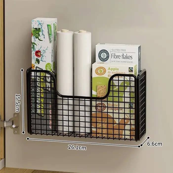 Boîte de rangement de porte d'armoire de cuisine sans poinçon