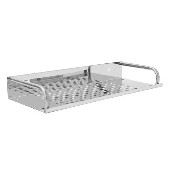 Étagère de rangement murale en acier inoxydable, monocouche, pour la cuisine et la salle de bain