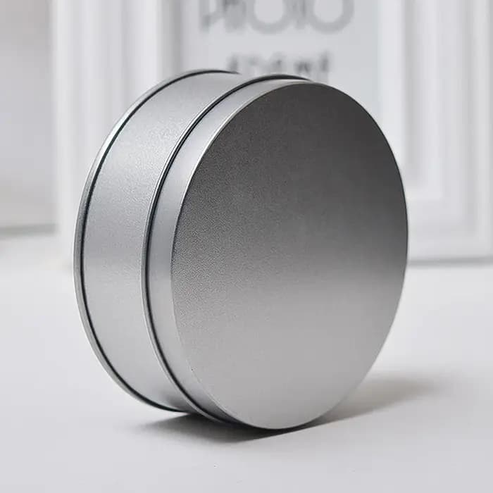 Boîtes rondes en fer blanc, conteneurs de rangement en métal, Surface lisse, fabrication soignée, dé