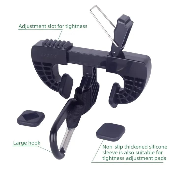 Clip de fixation pour chaussures avec mousqueton, support pour sac à chaussures, pour crampons de gy