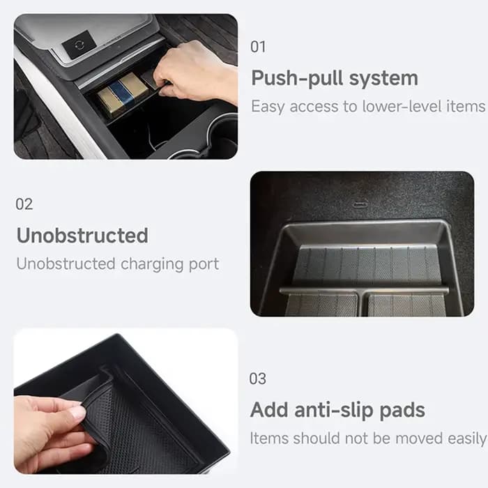 Boîte de rangement pour Tesla modèle Y Juniper