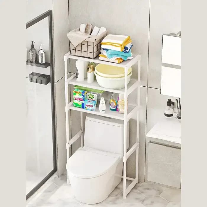 Étagère de rangement multi-niveaux pour toilettes