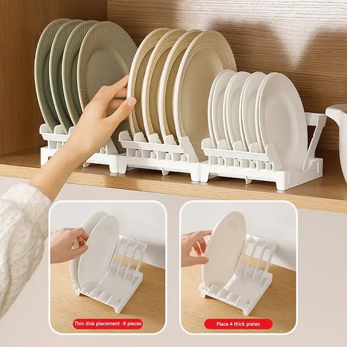 Support de rangement vertical pour vaisselle de cuisine et organisateur de vidange d'assiettes